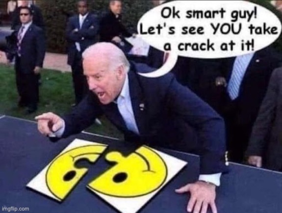 lets see you try and solve the puzzle | image tagged in joe biden,puzzle,biden,genius,stupid,funny | made w/ Imgflip meme maker