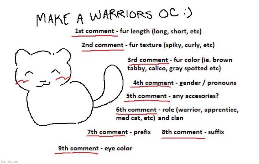 Make me a Warriors Oc! (I may do more than one!) | made w/ Imgflip meme maker