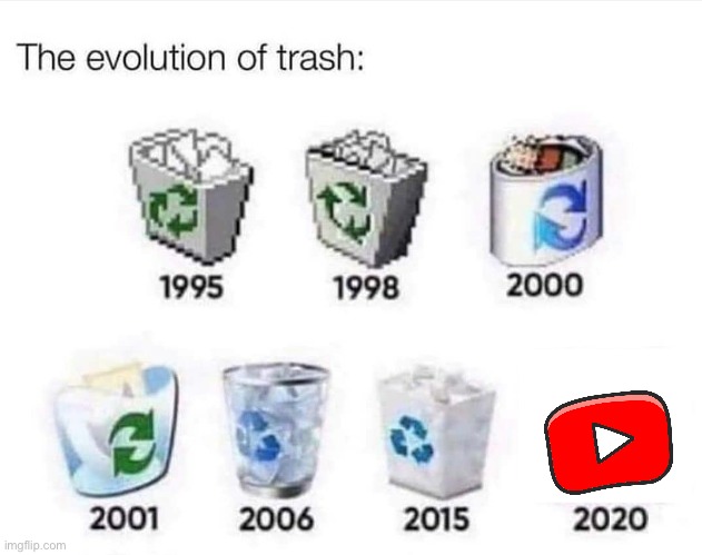 The evolution of trash | image tagged in the evolution of trash | made w/ Imgflip meme maker