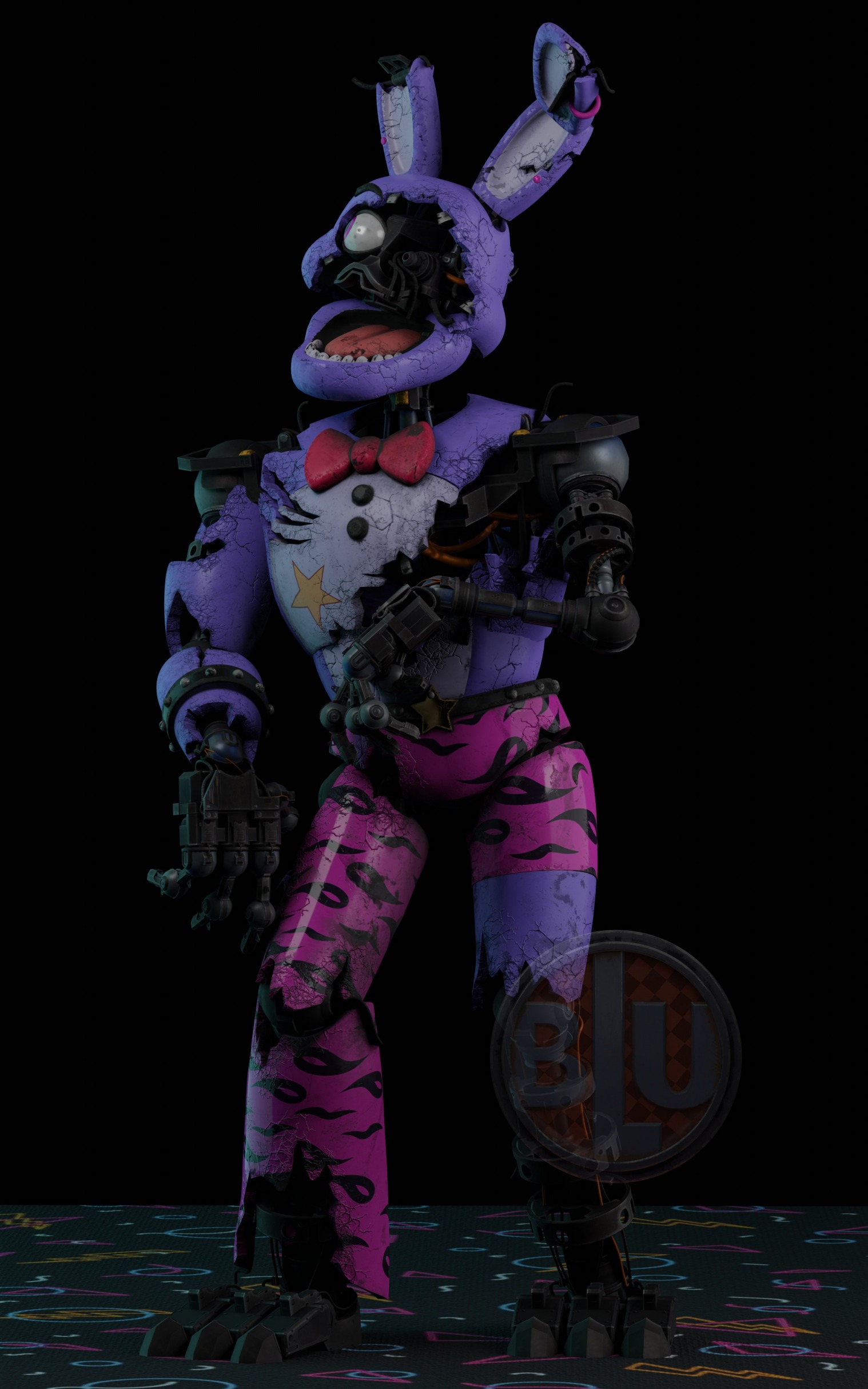 High Quality bonnie glamrock Blank Meme Template