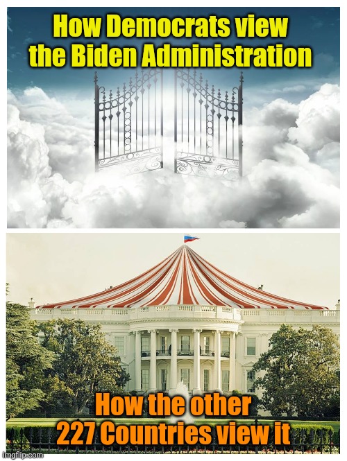 Cirque de Bozo | How Democrats view the Biden Administration; How the other 227 Countries view it | made w/ Imgflip meme maker