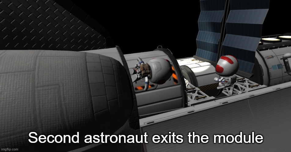 Second astronaut exits the module | made w/ Imgflip meme maker