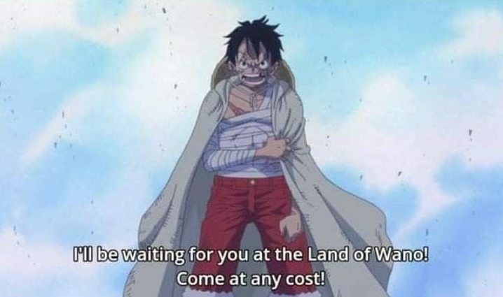 High Quality Luffy Wait at Wano Blank Meme Template