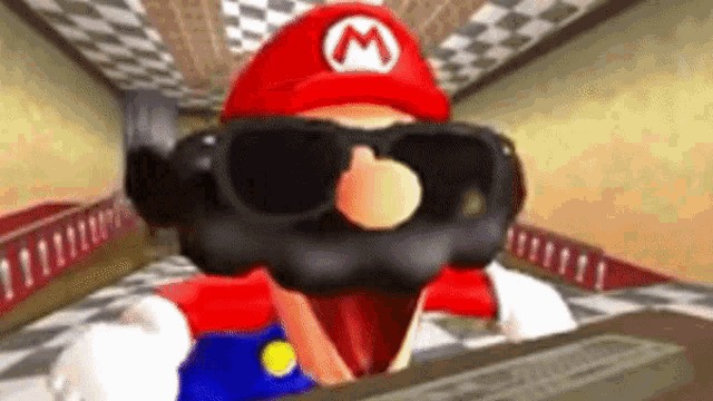 cool mario Blank Meme Template