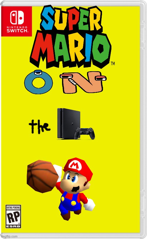 super mario on the ps4 | image tagged in nintendo switch cartridge case,super mario 64,super mario,nintendo switch | made w/ Imgflip meme maker