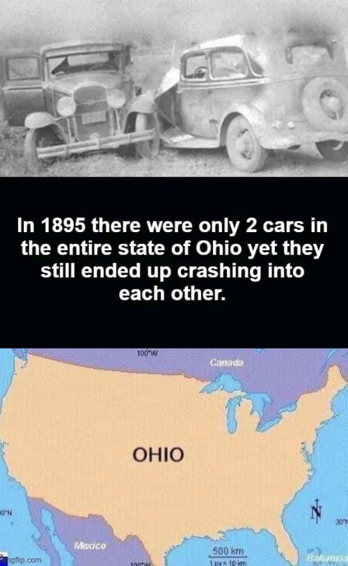 Ohio car crash | image tagged in ohio,car crash,only in ohio | made w/ Imgflip meme maker