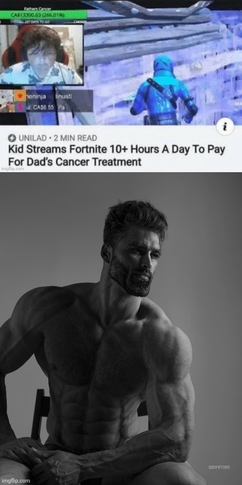 Bros got to do what he has ro do | image tagged in giga chad,cancer | made w/ Imgflip meme maker