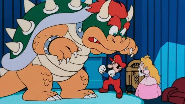 High Quality bowser scared of mario Blank Meme Template