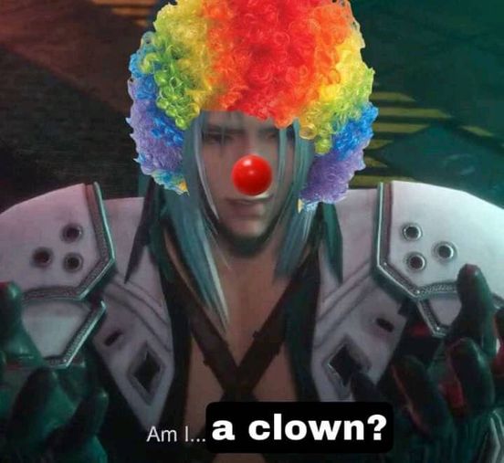 sephiroth clown Blank Meme Template