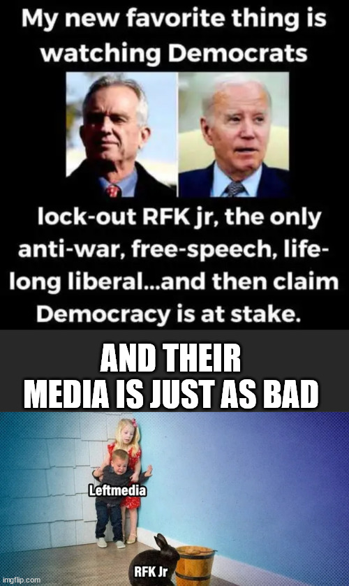 No way will they allow a debate to happen... | AND THEIR MEDIA IS JUST AS BAD | image tagged in democrats,hate,truth | made w/ Imgflip meme maker