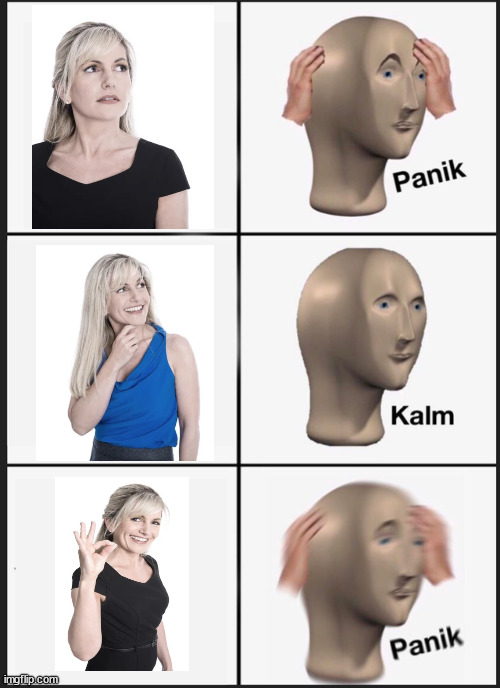 Alexa Theander | image tagged in memes,panik kalm panik | made w/ Imgflip meme maker