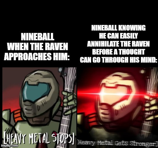 Armored core meme | image tagged in nineball,armored core,funny memes,doomguy | made w/ Imgflip meme maker