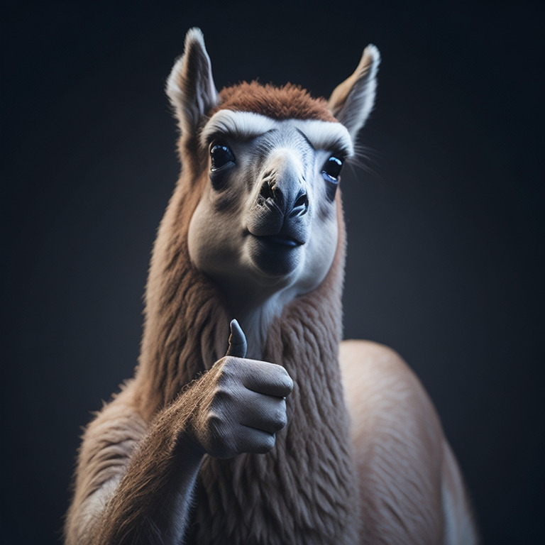 High Quality llama thumbs up Blank Meme Template