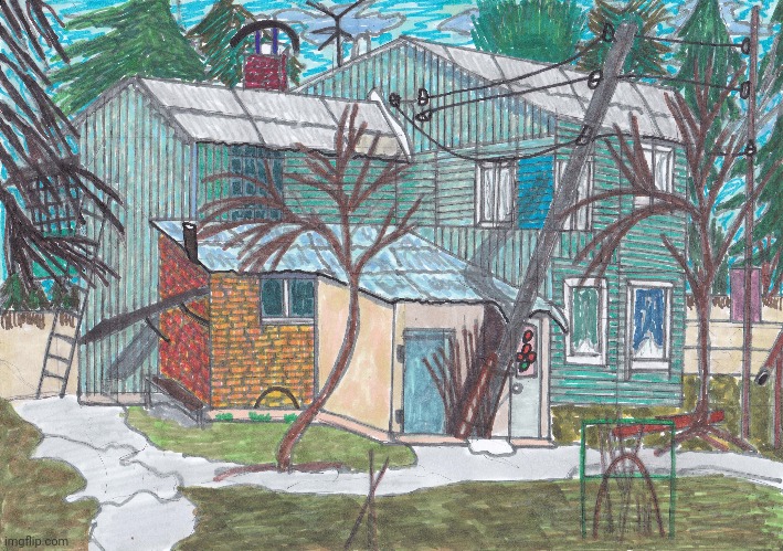 -The resort dacha. | image tagged in horse drawing,the owl house,oblivious suburban mom,summer vacation,artistic,deviantart week 2 | made w/ Imgflip meme maker