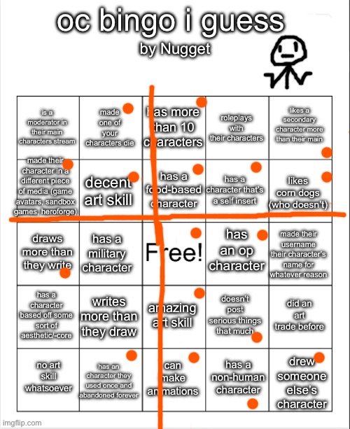 Pretty sure this is the most bingos ive ever gotten :skull: | image tagged in nugget s oc bingo i guess why am i doing this,why are you reading the tags,amogus | made w/ Imgflip meme maker