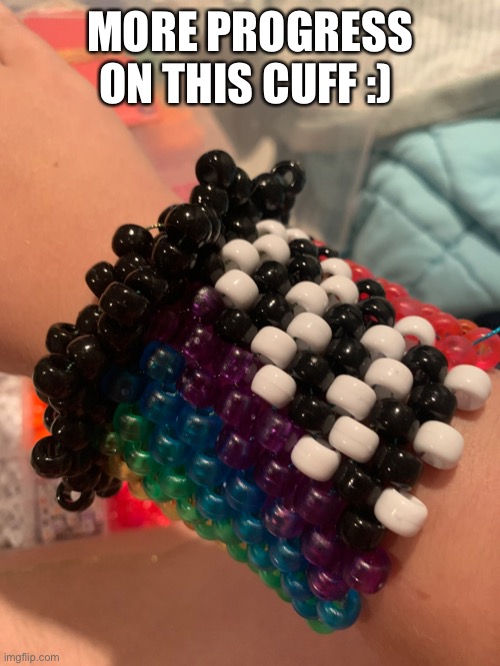 Its gonna be a rotating one when im done, no clue what im actually doing so hope this works | MORE PROGRESS ON THIS CUFF :) | made w/ Imgflip meme maker