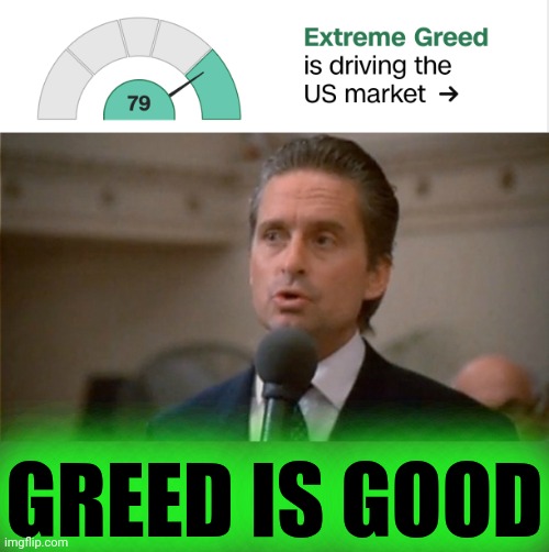 Running of the Bulls | GREED IS GOOD | image tagged in greed is good,pamplona,running of the bulls,bull market,stock market,wallstreetbets | made w/ Imgflip meme maker