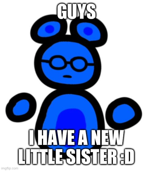 She threw up a peace sign when I held her | GUYS; I HAVE A NEW LITTLE SISTER :D | image tagged in jimmy with hands | made w/ Imgflip meme maker