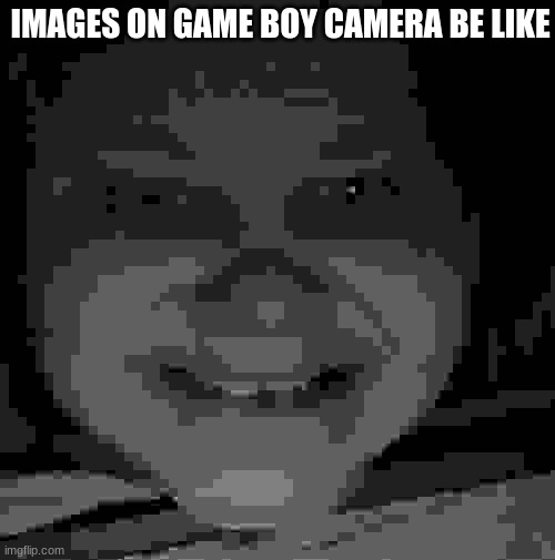 game boy camera images | IMAGES ON GAME BOY CAMERA BE LIKE | image tagged in earthbattv | made w/ Imgflip meme maker