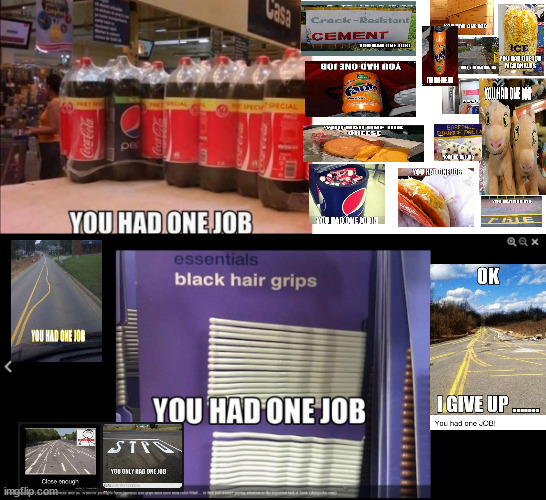 lots of one job | image tagged in you had one job | made w/ Imgflip meme maker