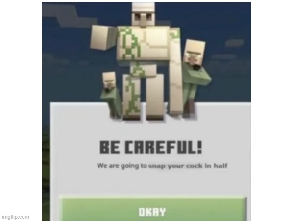 Be careful! | image tagged in minecraft,funny | made w/ Imgflip meme maker