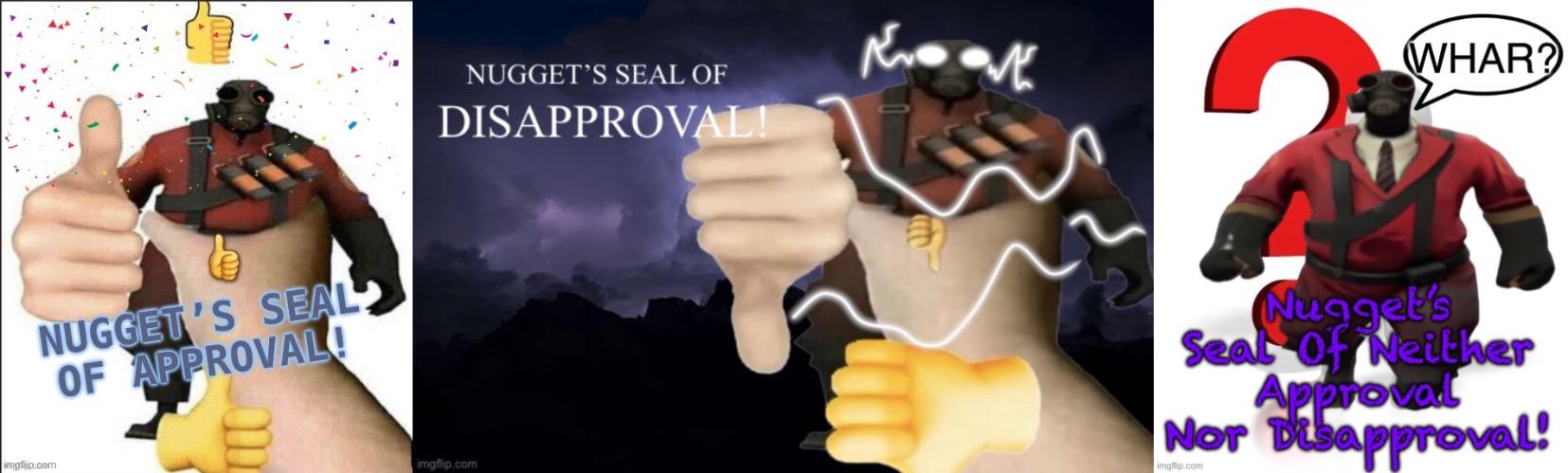 all 3 of my seals of approval. | image tagged in seal of approval | made w/ Imgflip meme maker
