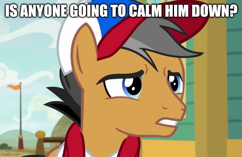 IS ANYONE GOING TO CALM HIM DOWN? | made w/ Imgflip meme maker