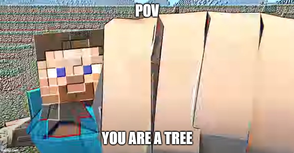 minecrap | POV; YOU ARE A TREE | made w/ Imgflip meme maker