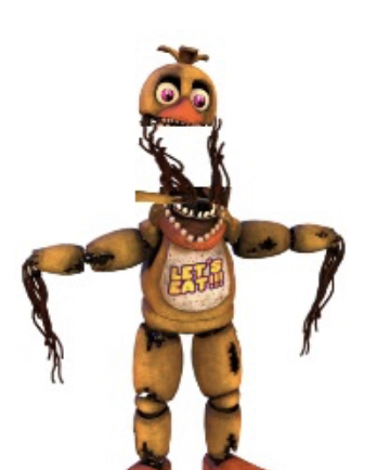 High Quality Big mouth withered chica Blank Meme Template