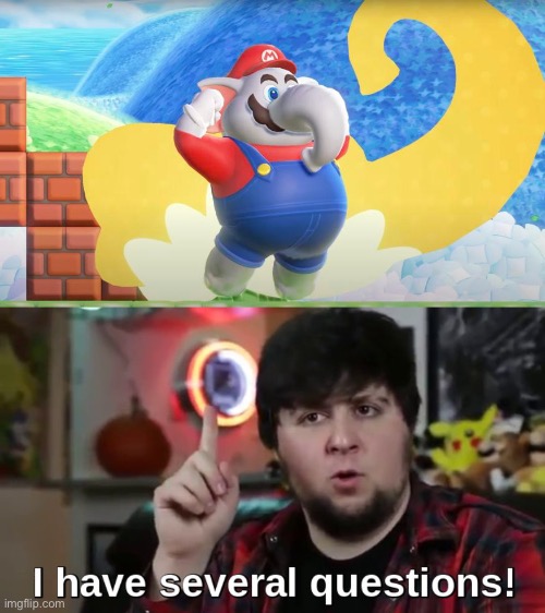 This just kinda came outta nowhere | image tagged in mario,super mario,jontron i have several questions,i have several questions,memes,funny | made w/ Imgflip meme maker