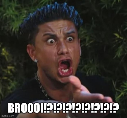 DJ Pauly D Meme | BROOOI!?!?!?!?!?!?!?!? | image tagged in memes,dj pauly d | made w/ Imgflip meme maker