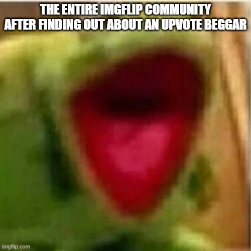 I'm sorry sir but your meme is unfunny | THE ENTIRE IMGFLIP COMMUNITY AFTER FINDING OUT ABOUT AN UPVOTE BEGGAR | image tagged in ahhhhhhhhhhhhh | made w/ Imgflip meme maker