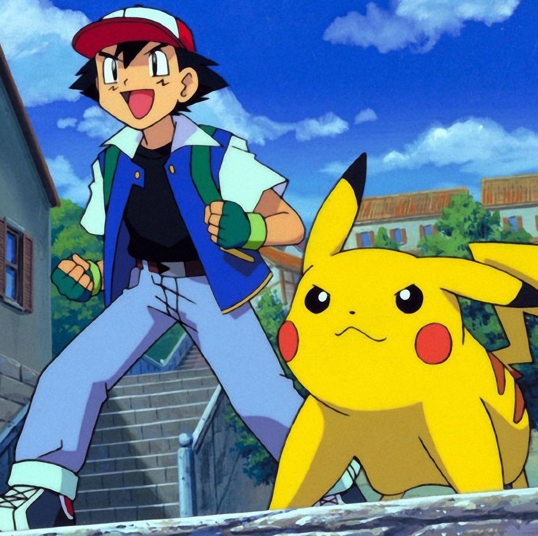 High Quality ash and pikachu Blank Meme Template