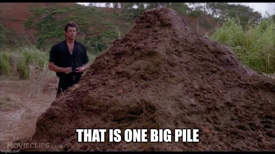 That is one big pile of shit | THAT IS ONE BIG PILE | image tagged in that is one big pile of shit | made w/ Imgflip meme maker