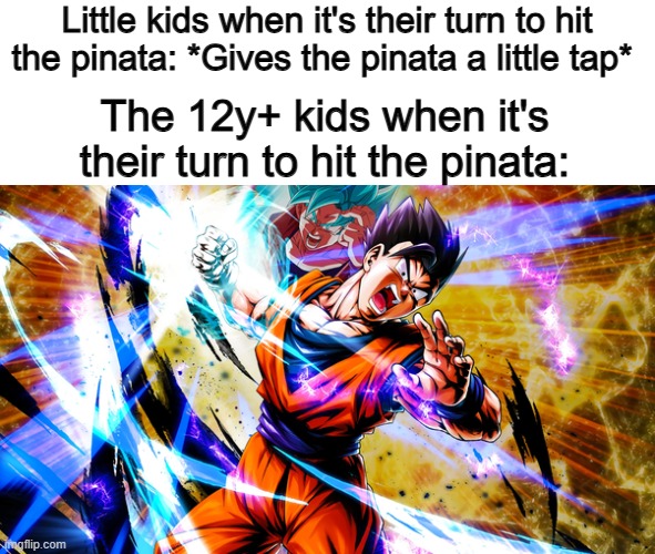 Damage just went from 0 to 100 real quick XD | Little kids when it's their turn to hit the pinata: *Gives the pinata a little tap*; The 12y+ kids when it's their turn to hit the pinata: | image tagged in memes,funny,ducks | made w/ Imgflip meme maker