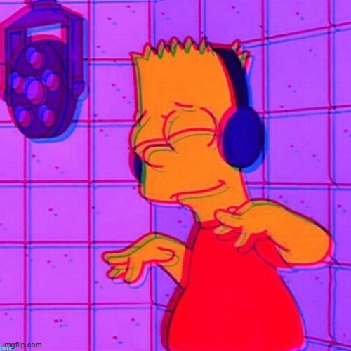 vibing | image tagged in vibing bart | made w/ Imgflip meme maker