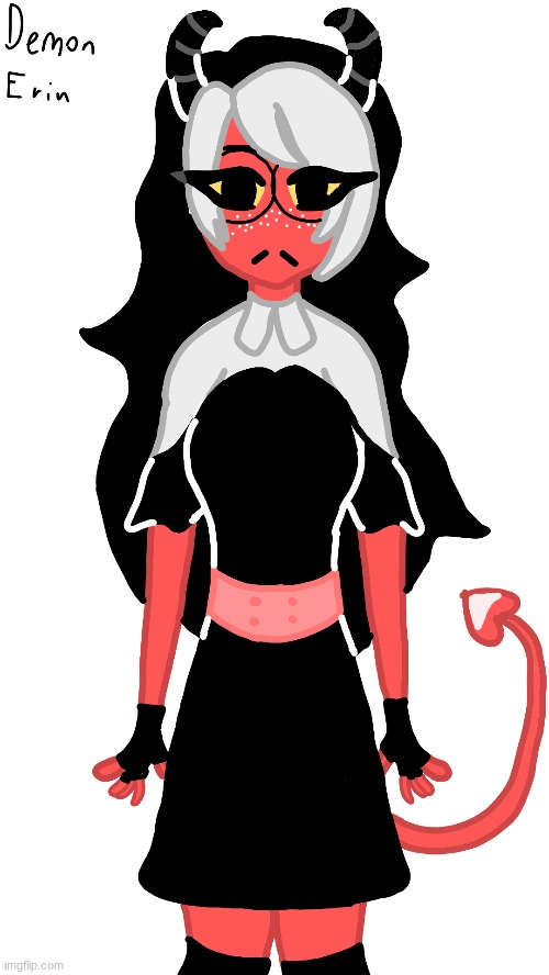 I realized that 1, the horns were the coloration for male demons. 2, I forgot a tail. so I fixed those and now it's accurate | made w/ Imgflip meme maker