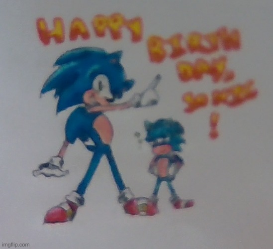 i spent the better half of an hour drawing this. man the camera makes classic sonic look so gawdamn ugly. how did it COME TO THI | made w/ Imgflip meme maker