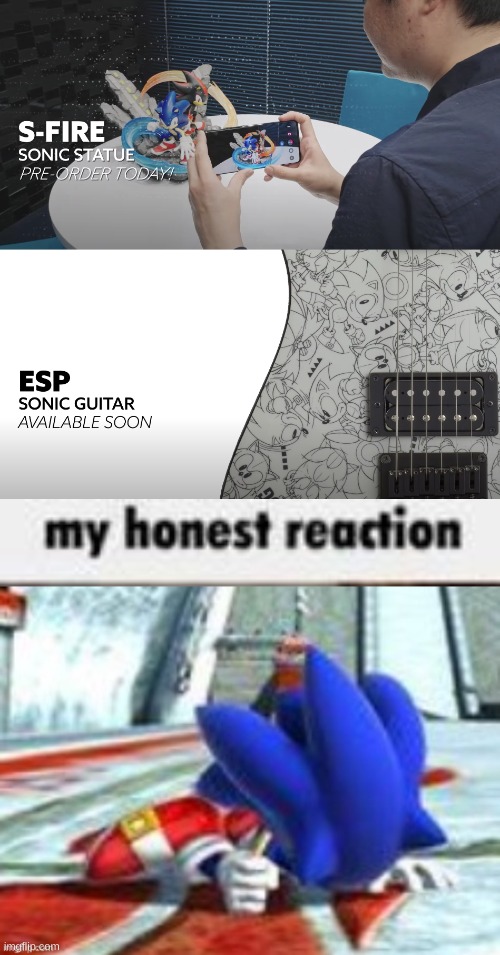 i hate that i have no money grr (uhm also. the hypland shirts look hella cool i want those rahh) | image tagged in my honest reaction,sonic pounding the ground | made w/ Imgflip meme maker