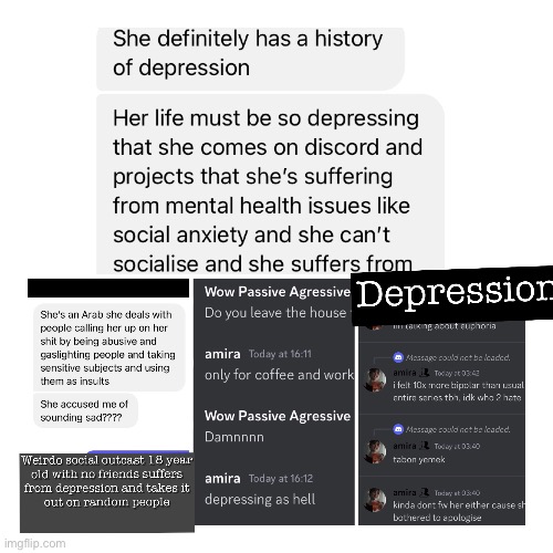 4m4rii On daddy discord projecting that she’s bipolar/has depression