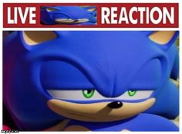 live sonic reaction | image tagged in live sonic reaction | made w/ Imgflip meme maker