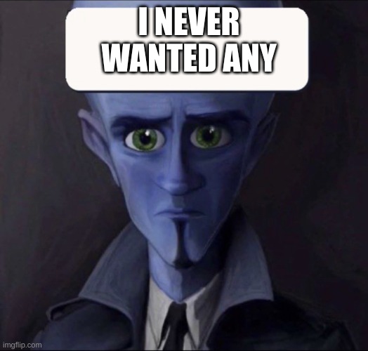 i never need bitches template | I NEVER WANTED ANY | image tagged in i never need bitches template | made w/ Imgflip meme maker