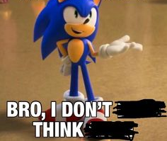 sonic i dont think Blank Meme Template