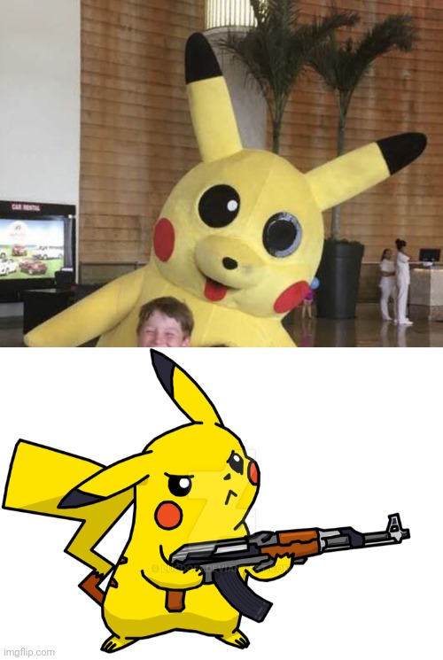 Pikachu design fail | image tagged in pikachu's got a gun,pikachu,pokemon,you had one job,memes,design fails | made w/ Imgflip meme maker