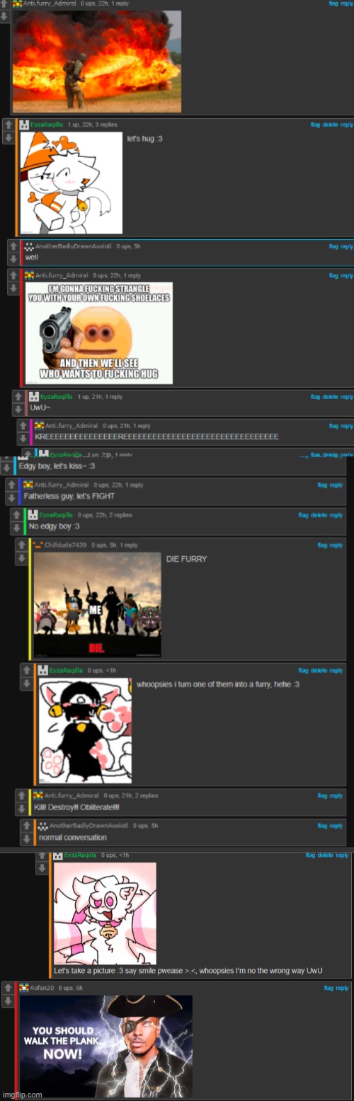 wowie a normal arguement :3 | made w/ Imgflip meme maker