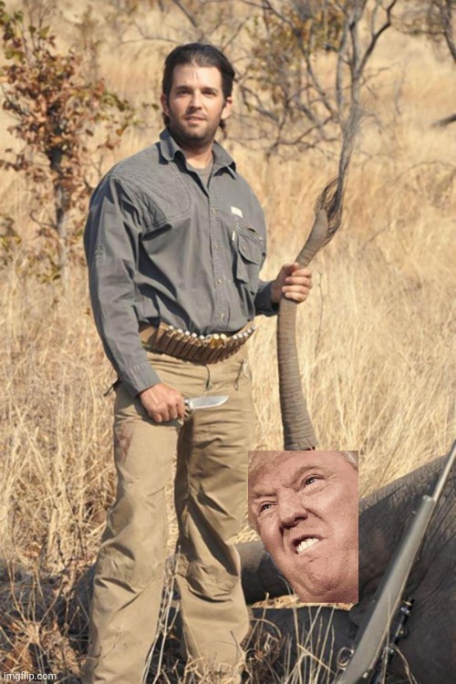 Full term abortion (Rino style) | image tagged in donald trump jr,gop hypocrite,cancerous,elephant,abortion,fatality | made w/ Imgflip meme maker