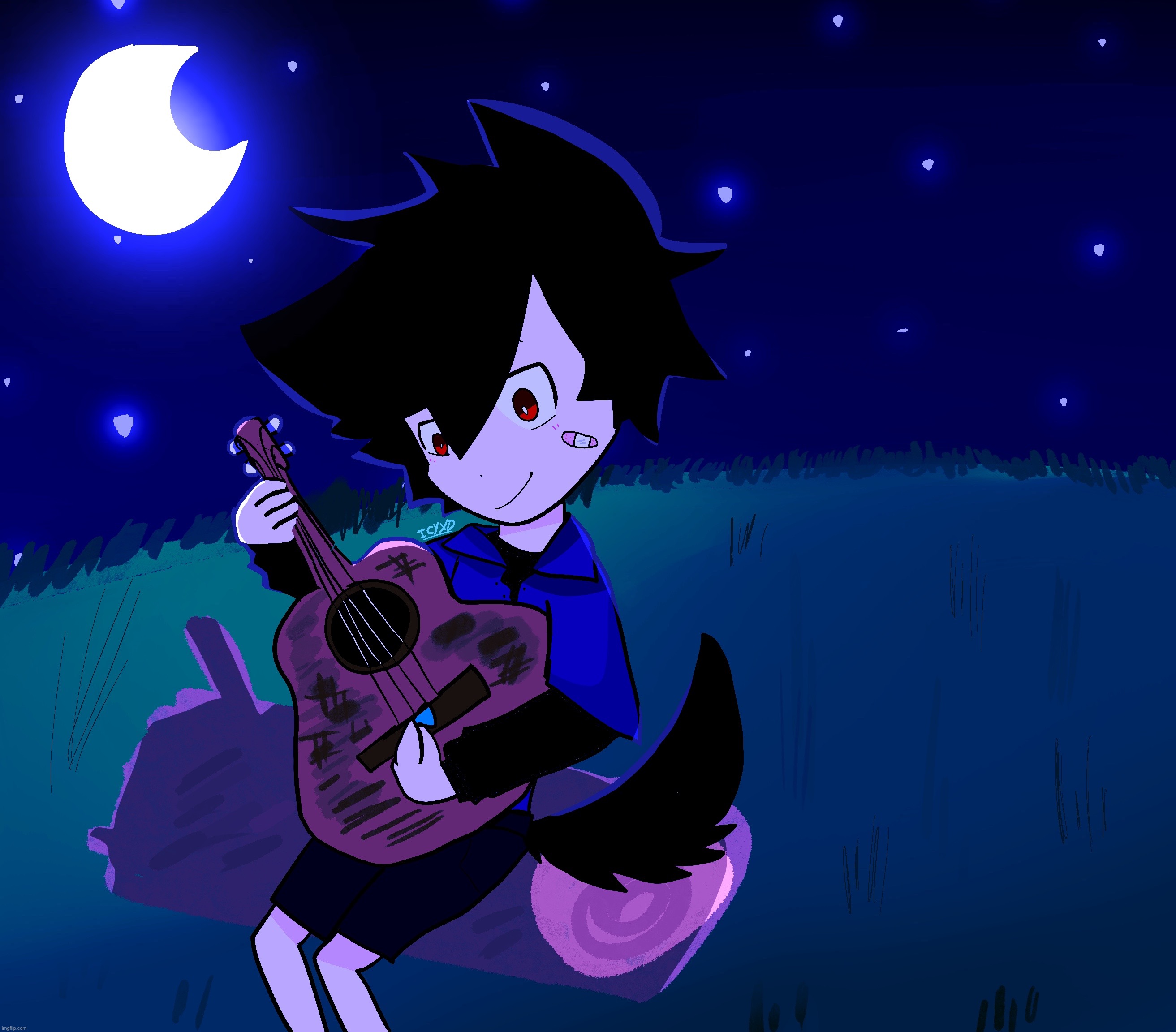 Motaki in the moonlight. Hes so calm ^^ | made w/ Imgflip meme maker