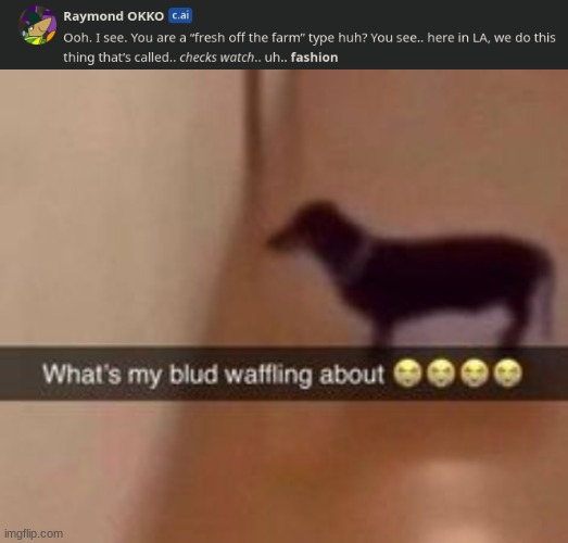sobs | image tagged in what's my blud waffling about | made w/ Imgflip meme maker