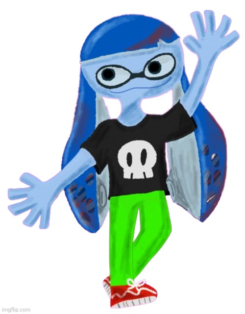 Skatez in the official Splatoon 3 art style | image tagged in skatez in the official splatoon 3 art style | made w/ Imgflip meme maker