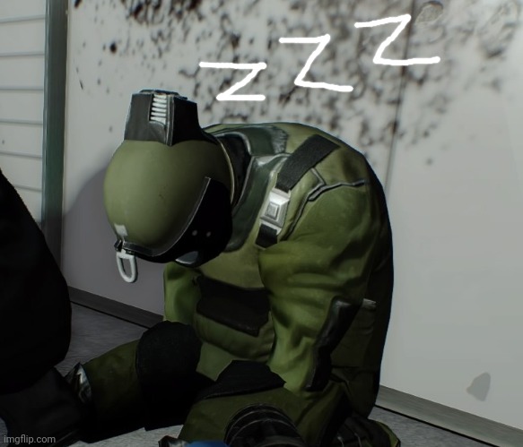 He just tired | image tagged in sleeping dozer | made w/ Imgflip meme maker
